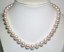 Load image into Gallery viewer, 9.5-11mm white pearl &amp; 18ct white gold necklace