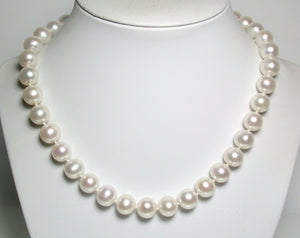 11-11.5mm white pearl & vermeil necklace