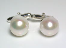 Load image into Gallery viewer, 13mm Kasumi-like pearl &amp; sterling silver cufflinks