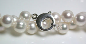 25" white 8-8.5mm freshwater pearl & sterling silver necklace