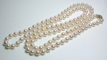 Load image into Gallery viewer, 33&quot; 6.5mm Akoya pearl &amp; 18 carat gold necklace