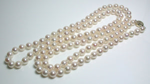33" 6.5mm Akoya pearl & 18 carat gold necklace