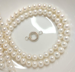 AAA quality white freshwater pearl necklace for S