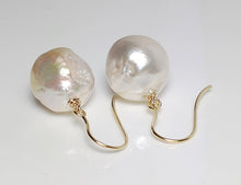 Load image into Gallery viewer, 13mm baroque South Sea pearl &amp; 9ct earrings