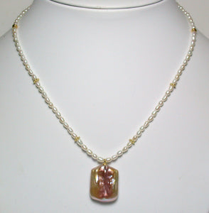 17mm baroque freshwater pearl & gold filled pendant necklace