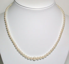 Load image into Gallery viewer, Vintage Mikimoto cultured Akoya pearl &amp; 10ct white gold necklace in original box